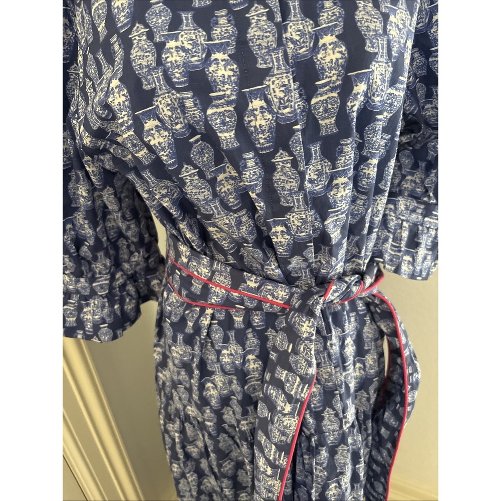 Pittypats Clothing Co Arcadia Dress XL Blue White Ginger Jar Chinoiserie Maxi - Picture 6 of 11